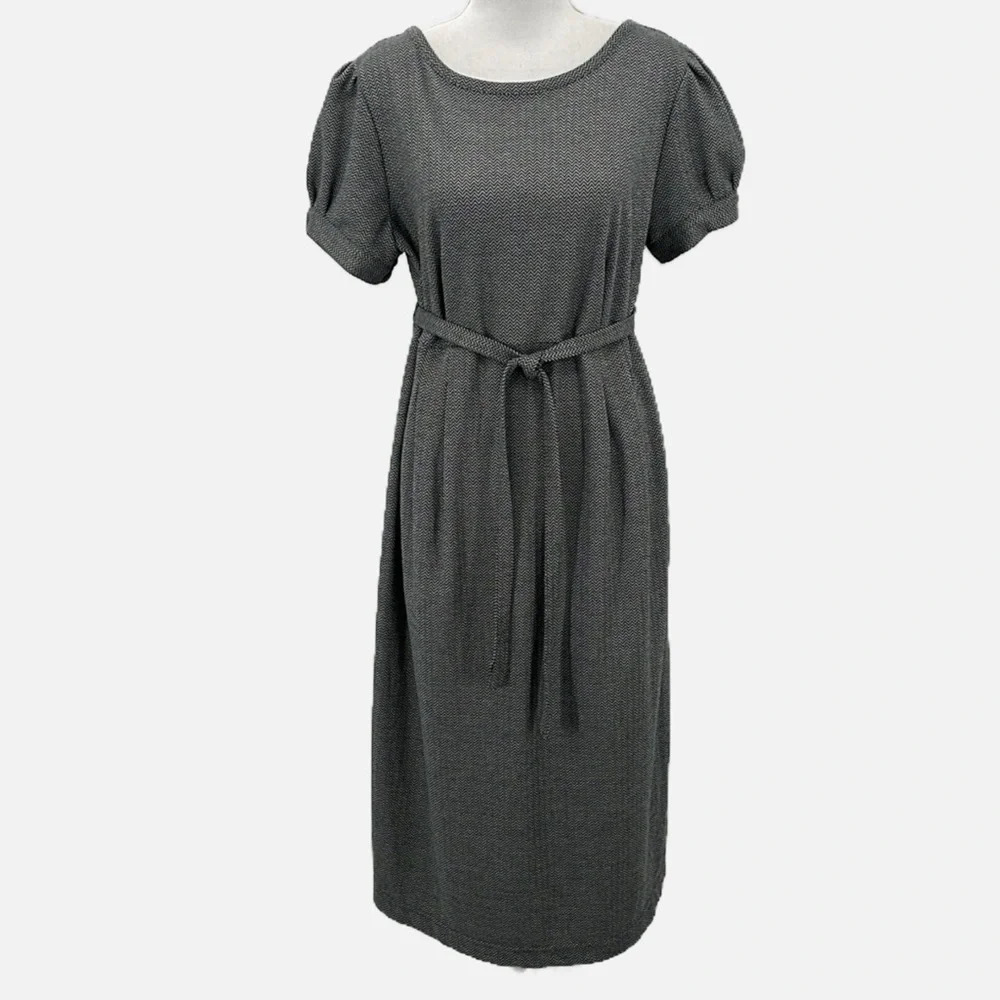 Liz Lange Maternity For Target Chevron Knee Length Dress Belted - Size Large